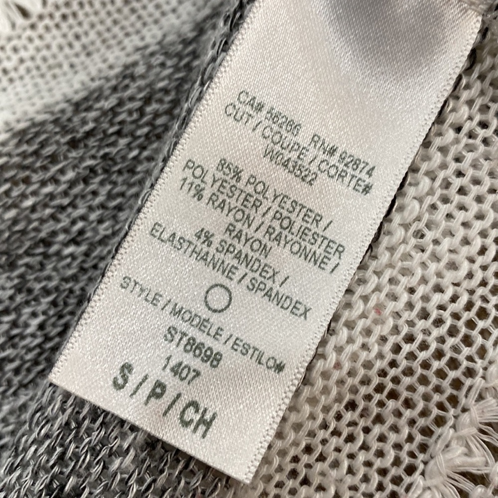 SPLENDID Nordstrom Light Cardigan Gray & White Shawl Collared SMALL - Picture 9 of 9